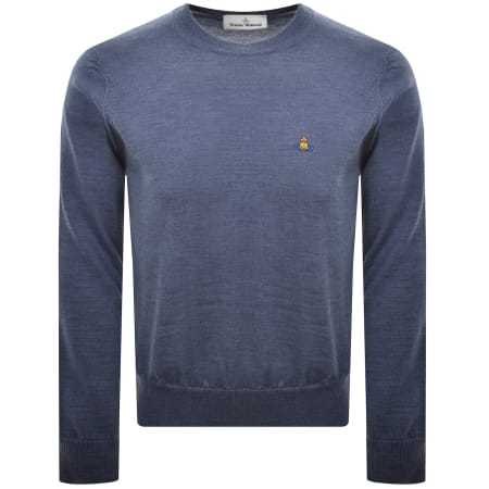 Vivienne Westwood Alex Round Neck Jumper Blue | Mainline Menswear us